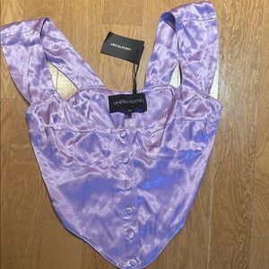 Vanessa Mooney Lavender Satin Top